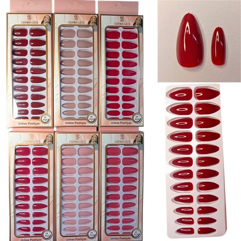 UNHA POSTIÇA AMENDOADA SABRINA SATO COM 24 UN