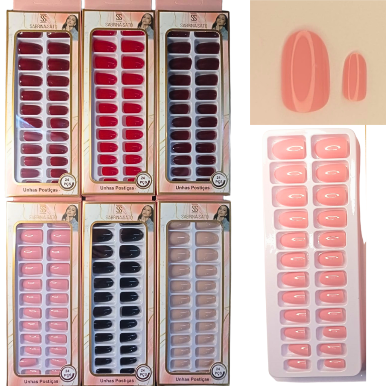 UNHA POSTIÇA AMENDOADA CURTA SABRINA SATO COM 24 UN
