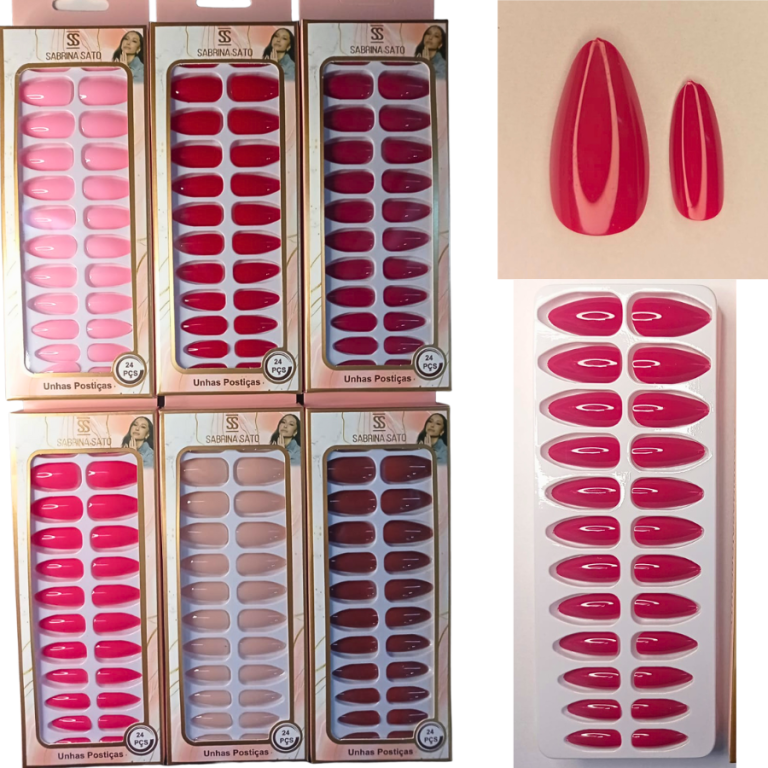UNHA POSTIÇA AMENDOADA SABRINA SATO COM 24 UN