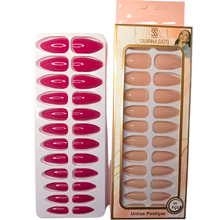 UNHA POSTIÇA AMENDOADA SABRINA SATO COM 24 UN