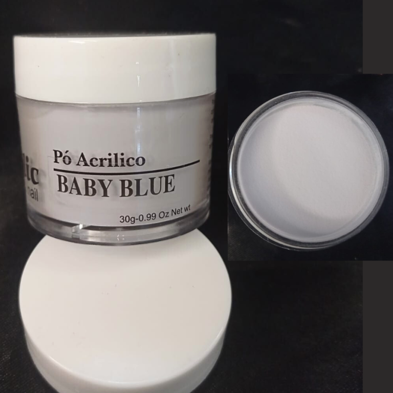 PÓ ACRÍLICO ALOGAMENTO DE UNHA BABY BLUE ZEM 30G