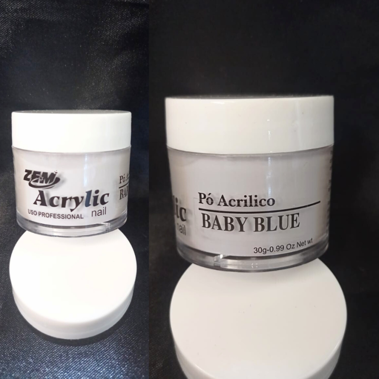 PÓ ACRÍLICO ALOGAMENTO DE UNHA BABY BLUE ZEM 30G