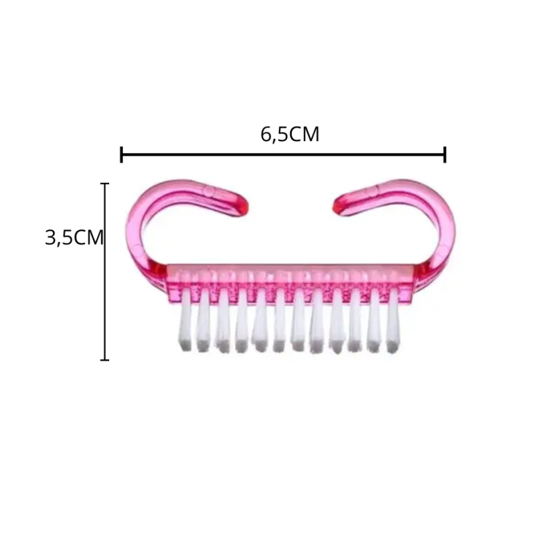 KIT COM 2 ESCOVINHAS PARA LIMPEZA DE UNHA 6 CM