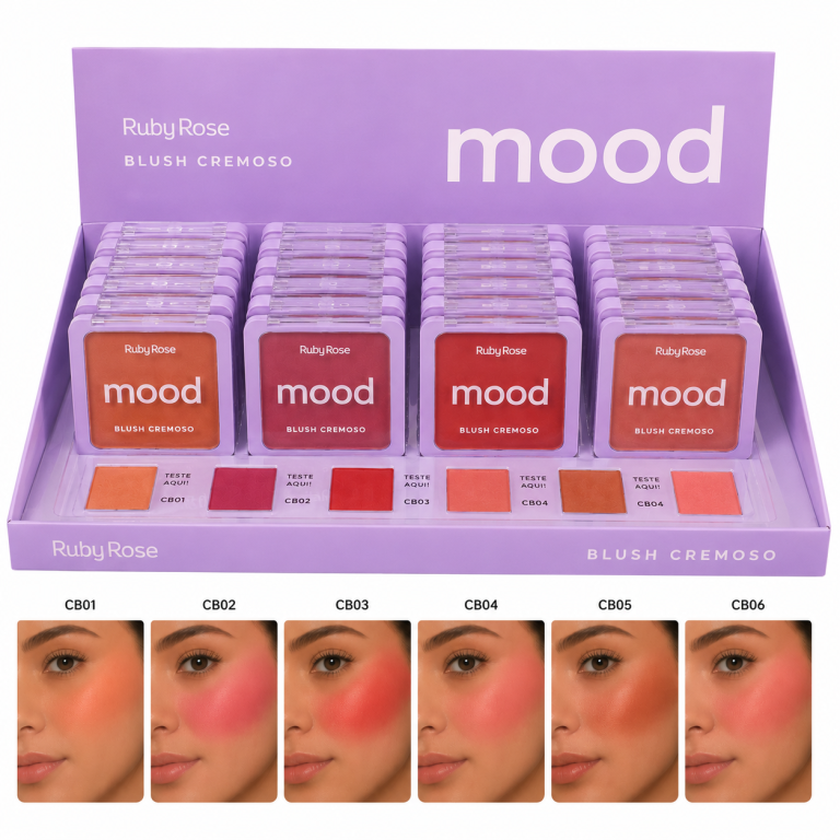 BLUSH CREMOSO MOOD RUBY ROSE 9,4G BOX COM 36UN