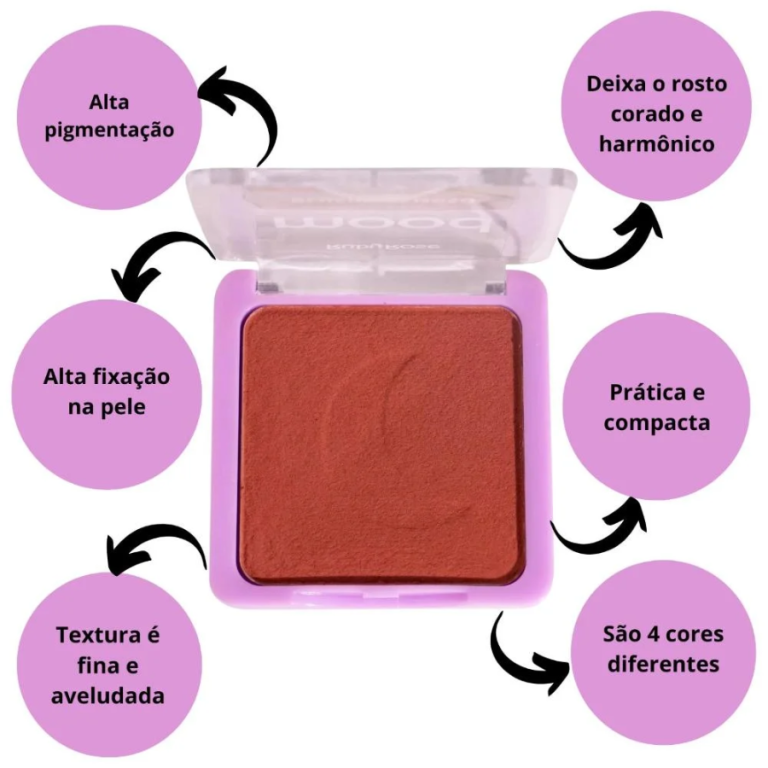 BLUSH CREMOSO MOOD RUBY ROSE 9,4G BOX COM 36UN