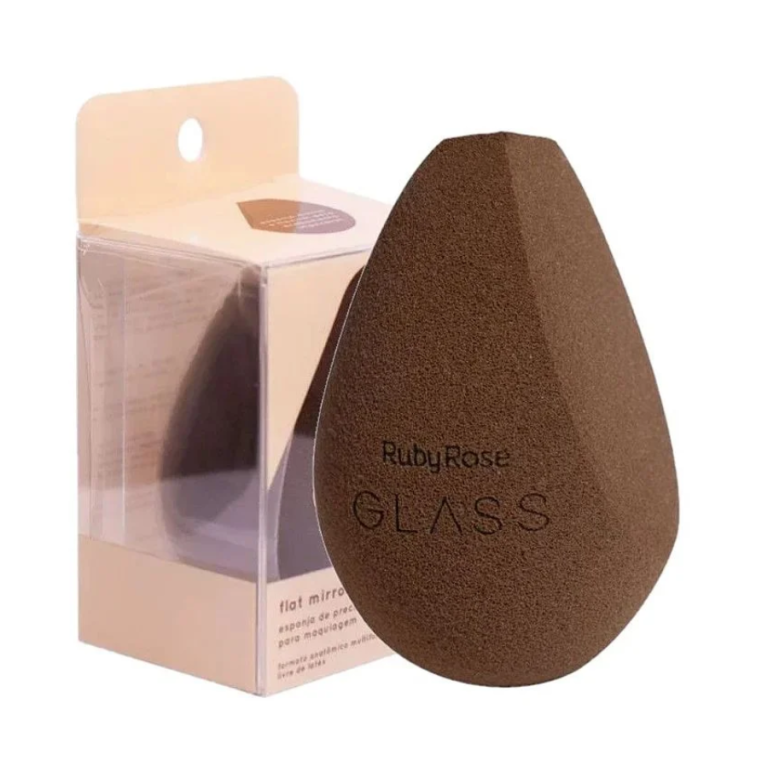 ESPONJA FLAT MIRROR GLASS RUBY ROSE BOX COM 6 UN