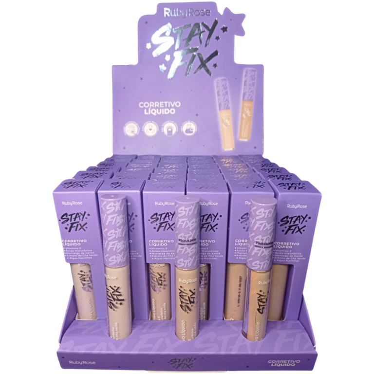 CORRETIVO LÍQUIDO STAY FIX RUBY ROSE BOX COM 36UN