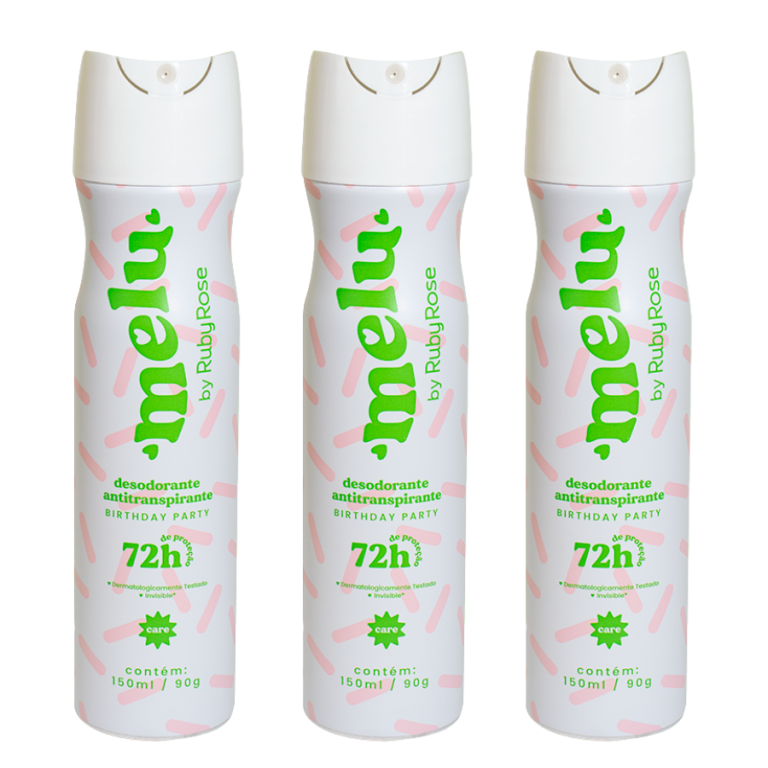 DESODORANTE 72H AEROSOL BIRTHDAY PARTY MELU RUBY ROSE 150ML