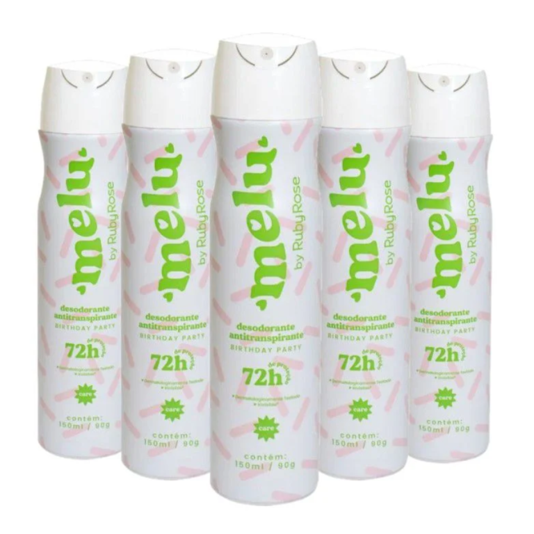 DESODORANTE 72H AEROSOL BIRTHDAY PARTY MELU RUBY ROSE 150ML
