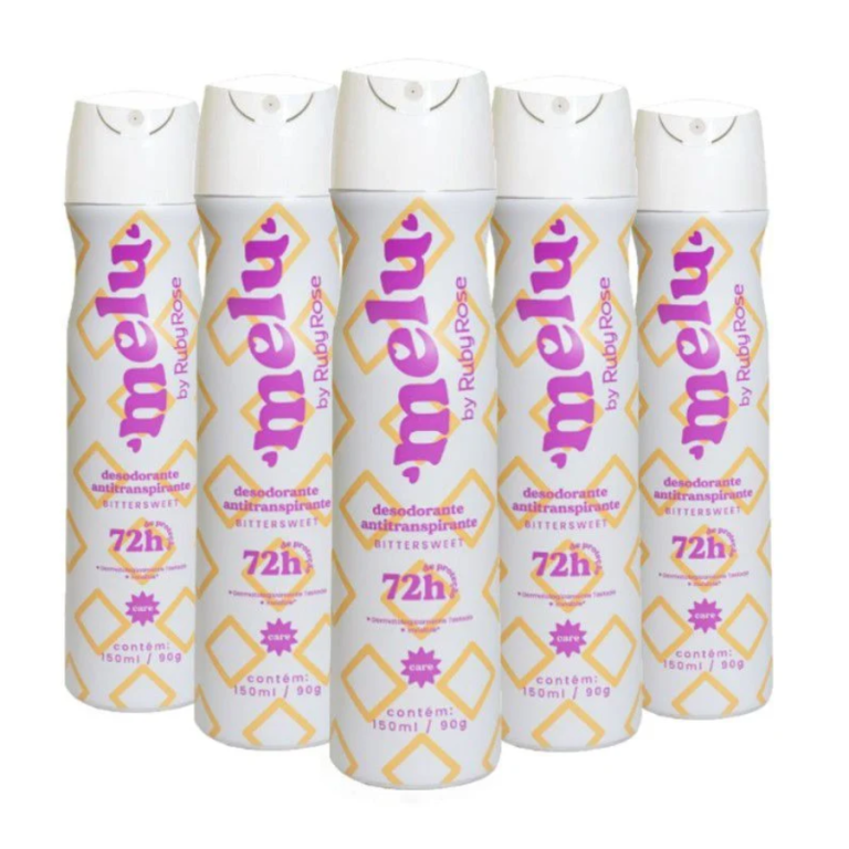 DESODORANTE 72H AEROSOL BITTERS WEET MELU RUBY ROSE 150ML