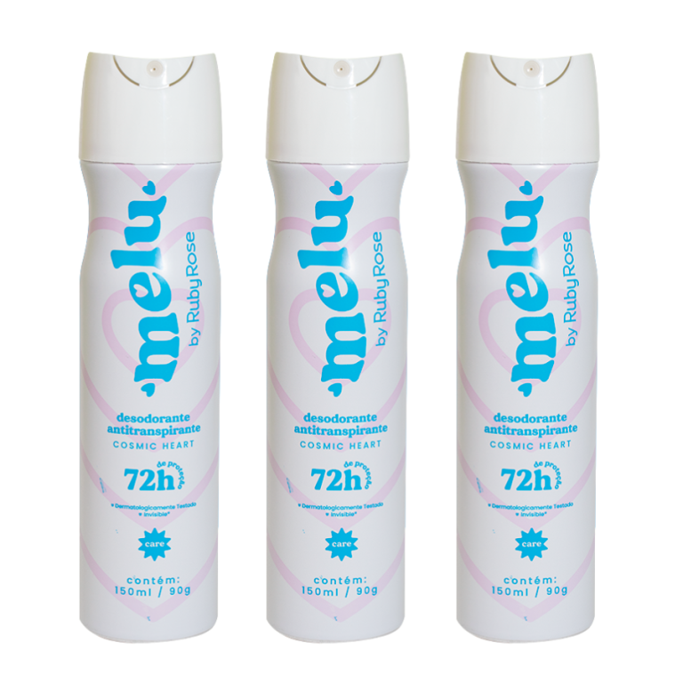 DESODORANTE 72H AEROSOL COSMIC HEART MELU RUBY ROSE 150 ML