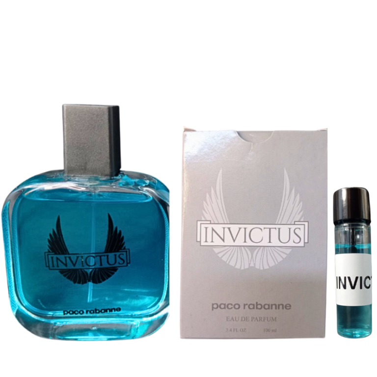 PERFUME INSPIRAÇÃO INVICTUS PACO RABANNE EAU DE PARFUM 100 ML + PROVADOR