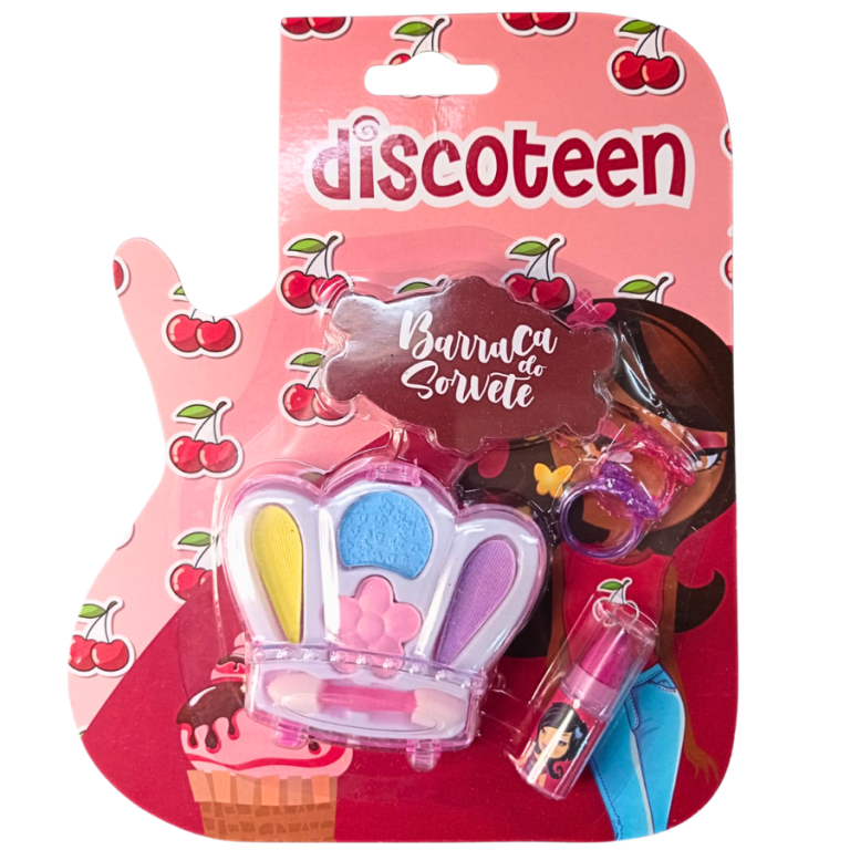 ESTOJO COROA 1 BATOM 2 ANÉIS DISCOTEEN