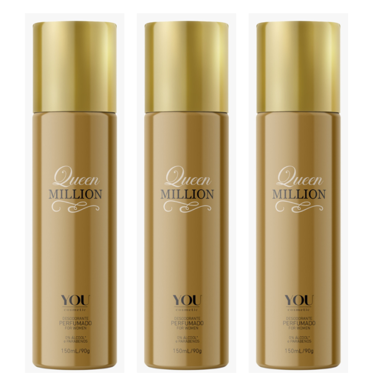 DESODORANTE AEROSOL QUEEN MILLION INSPIRAÇÃO LADY MILLION 150ML