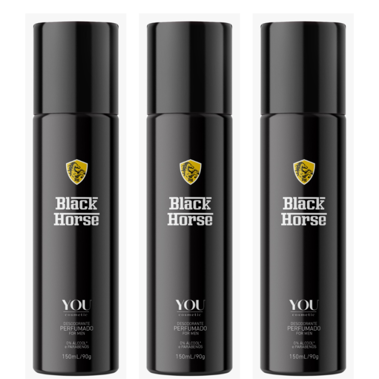 DESODORANTE AEROSOL BLACK HORSE INSPIRAÇÃO FERRARI BLACK 150 ML