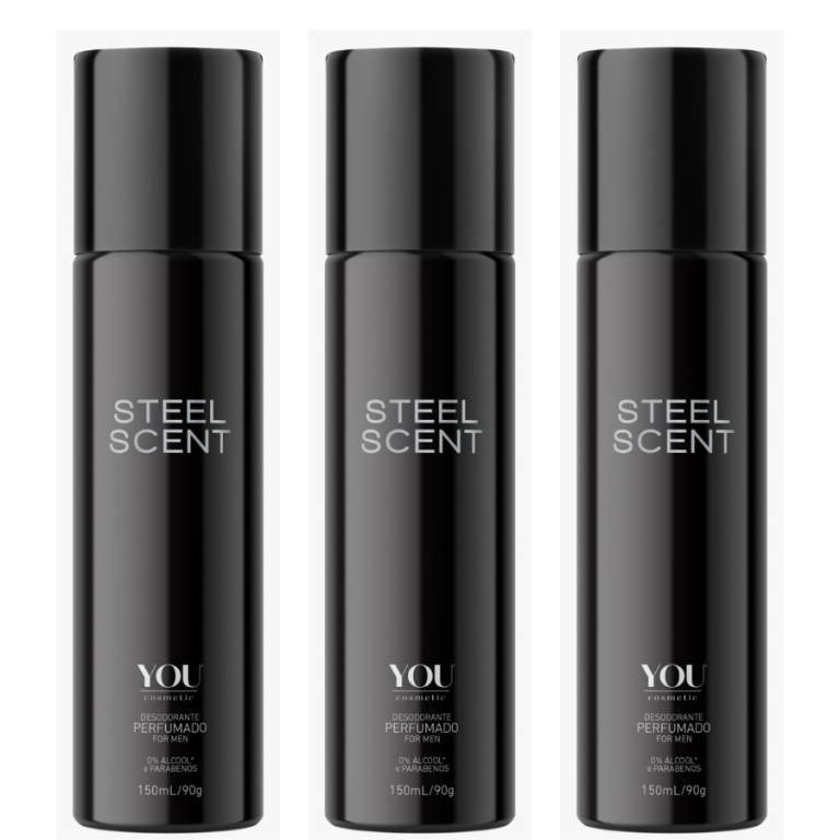 DESODORANTE AEROSOL STEEL SCENTE INSPIRAÇÃO SILVER SCENT 150ML