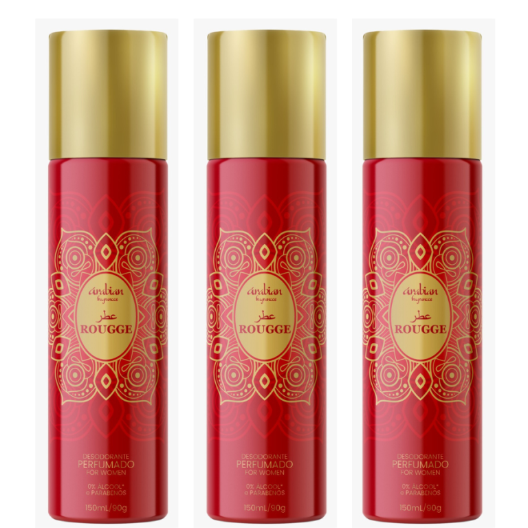 DESODORANTE AEROSOL ROUGGE INSPIRAÇÃO AMBER ROUGE 150ML