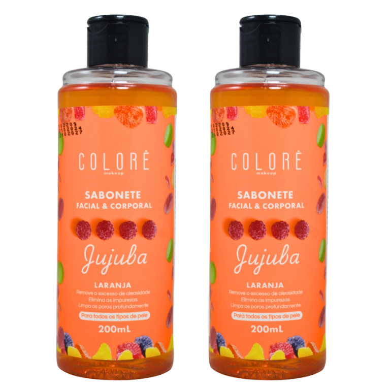 SABONETE FACIAL E CORPORAL JUJUBA LARANJA COLORÊ 200ML