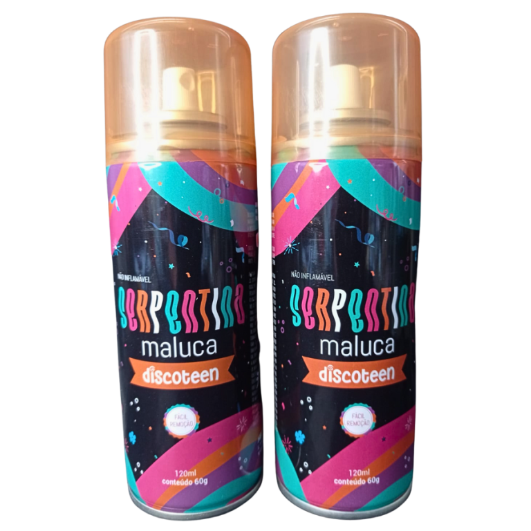 SPRAY TINTA SERPENTINA MALUCA DISCOTEEN LARANJA 120ML