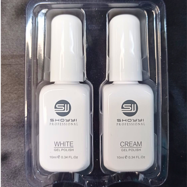 ESMALTE EM GEL SHOYY FRANCESINHA KIT WHITE E CREAM 10 ML