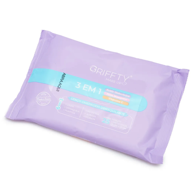 LENÇO UMEDECIDO 3 EM 1 GRIFFTY COM 25 UN