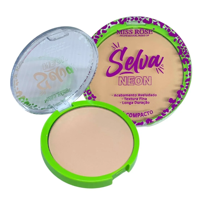PÓ COMPACTO SELVA NEON MISS RÔSE 10 G BOX COM 24 UN