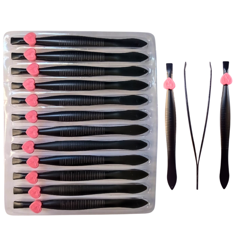 CARTELA PINÇA RETA PRETA COM 12 UN