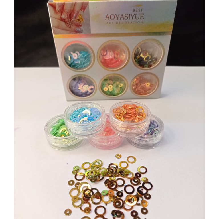 ENFEITE DE UNHA ARGOLAS 6 CORES