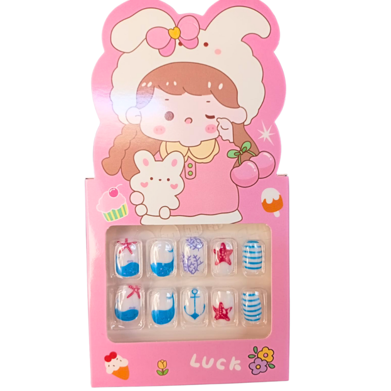 UNHA POSTIÇA INFANTIL 10 PEÇAS