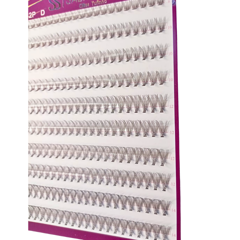CARTELA DE CÍLIOS TUFINHO 12P MIX 8MM AO 14MM COM 200 UN SABRINA SATO