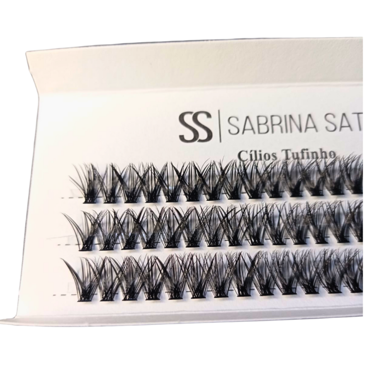 CARTELA DE CÍLIOS TUFINHO 40P 10MM 0.08D SABRINA SATO BOX COM 12UN