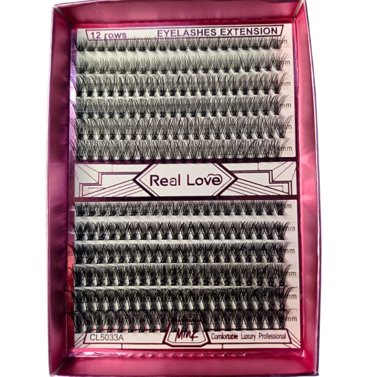 CARTELA DE CÍLIOS TUFINHOS MIX 9MM AO 14MM 20P E 30P REAL LOVE COM 240 UN