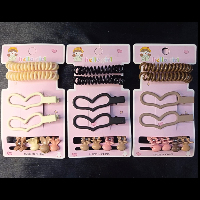 KIT COM 2 BICO DE PATO CORAÇÃO 2 BUCHINHAS E 4 MINI PIRANHAS