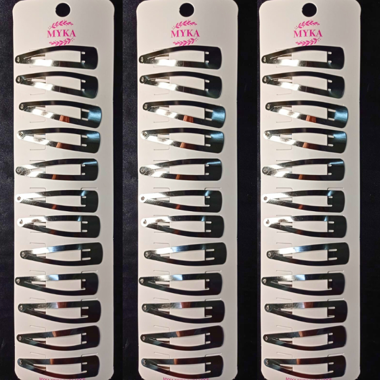 CARTELA TIC TAC COM 12UN METAL PRATA 5,5 CM