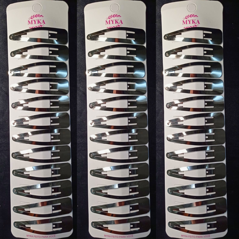 CARTELA TIC TAC COM 12UN METAL PRATA 6,5 CM