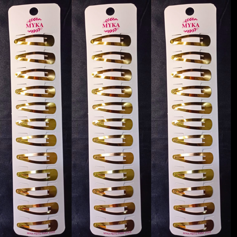 CARTELA TIC TAC COM 12UN METAL DOURADO 4,5 CM