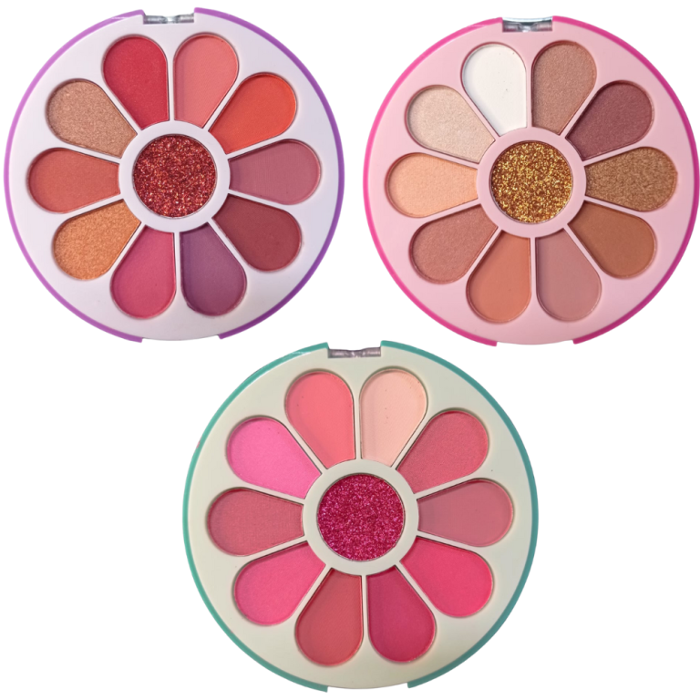 PALETA DE SOMBRAS BLOSSOM SARAHS BEAUTY 10 CORES 14,5G BOX COM 24UN