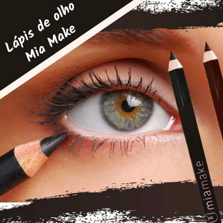 LÁPIS DE OLHO PRETO COM APONTADOR MIA MAKE BOX COM 12 UN
