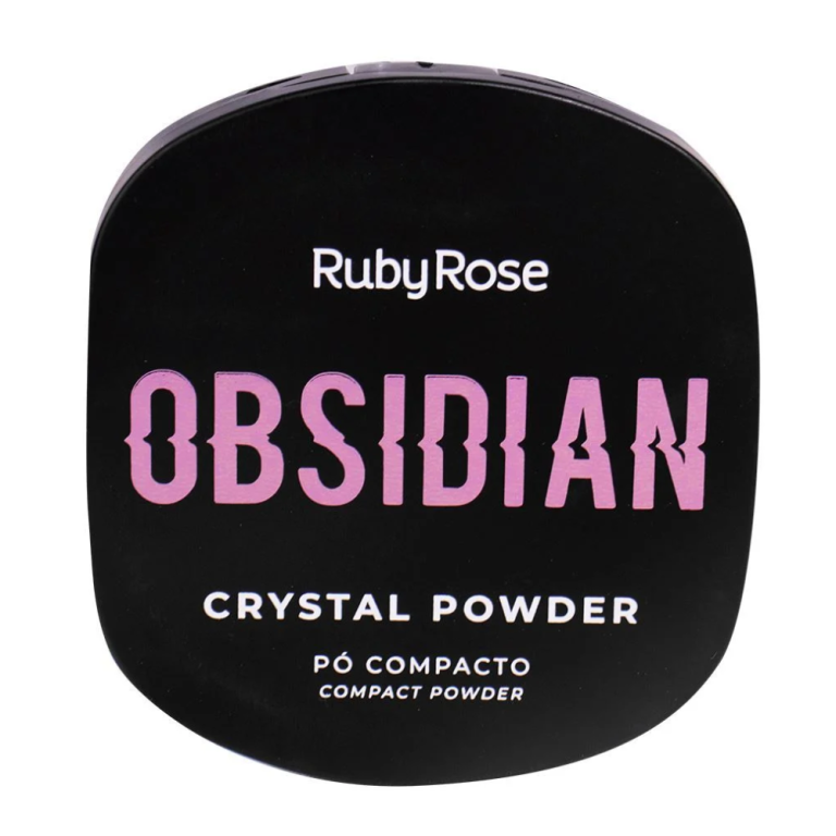 PÓ COMPACTO OBSIDIAN CRYSTAL POWDER 9,6G RUBY ROSE