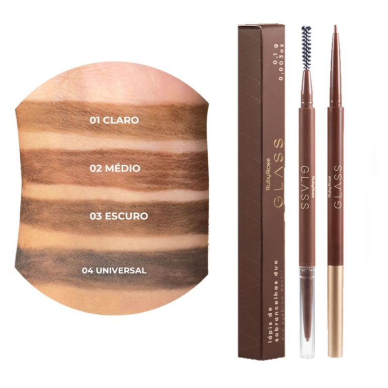 LÁPIS DE SOBRANCELHA DUO 02 MÉDIO GLASS RUBY ROSE 0,1G