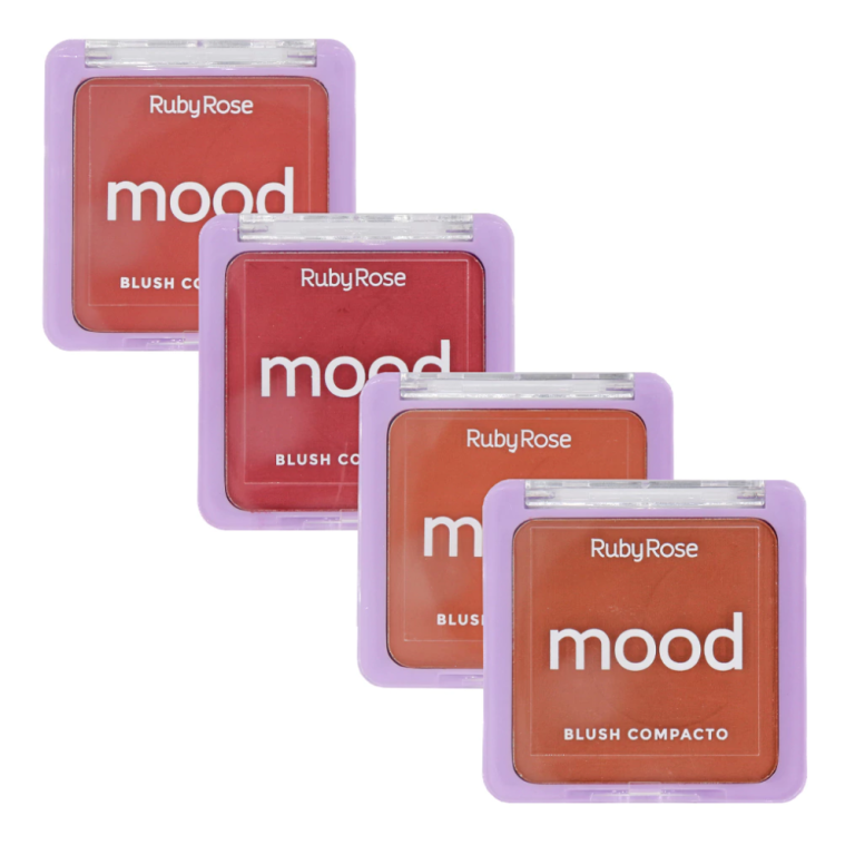 BLUSH COMPACTO MOOD RUBY ROSE 8,8G BOX COM 36UN