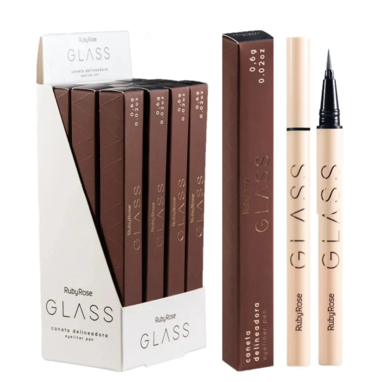 CANETA DELINEADORA PRETA GLASS RUBY ROSE 0,6G