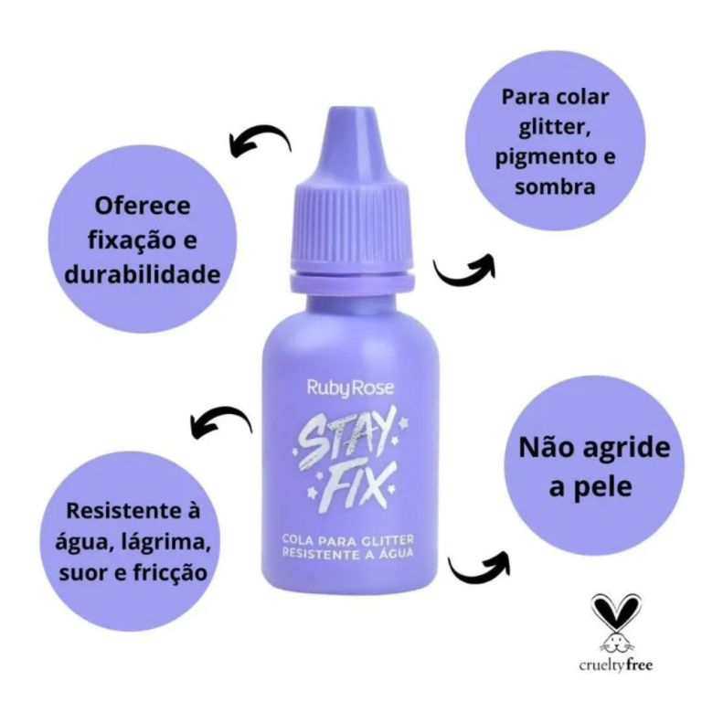 COLA PARA GLITTER STAY FIX 10ML RUBY ROSE