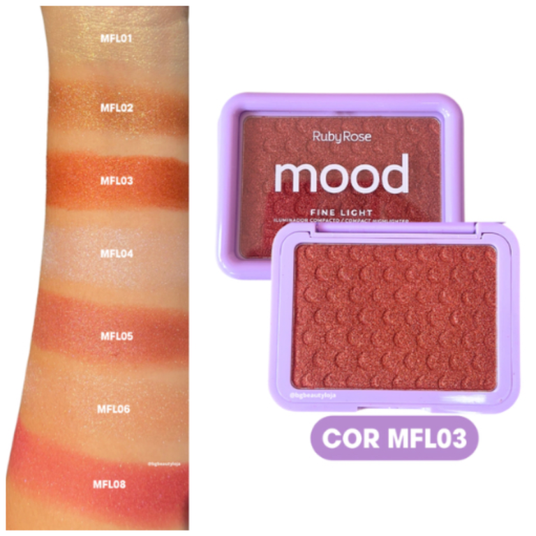ILUMINADOR COMPACTO MOOD FINE LIGHT RUBY ROSE 10G
