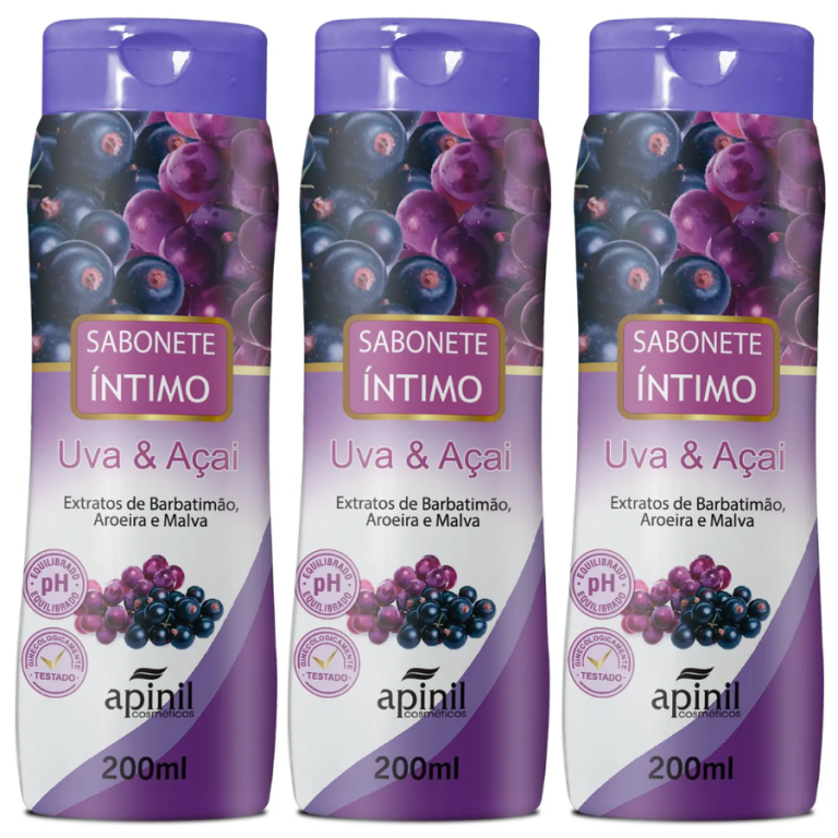 SABONETE ÍNTIMO UVA E AÇAÍ APINIL 200 ML