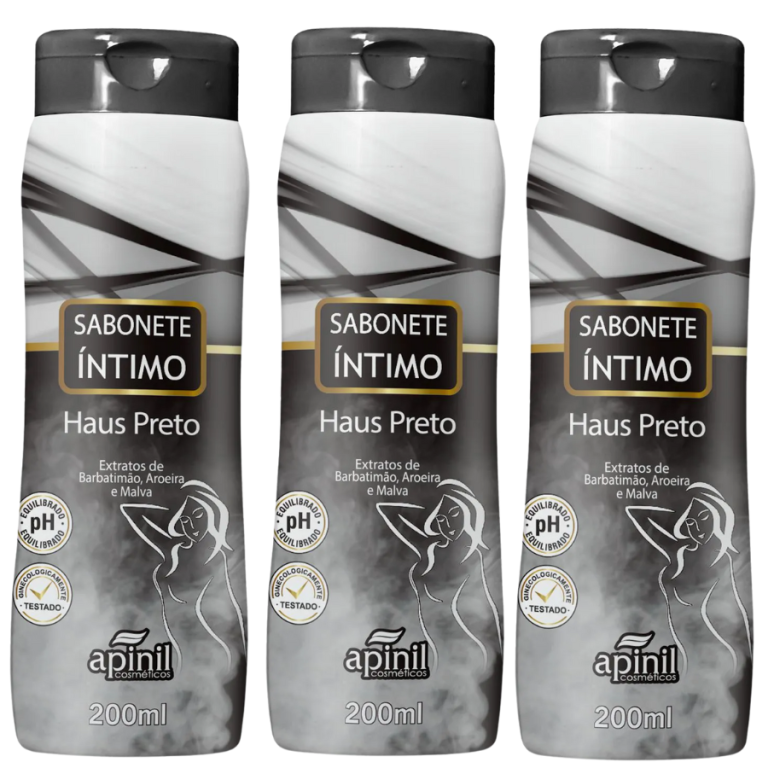 SABONETE ÍNTIMO HAUS PRETO APINIL 200 ML