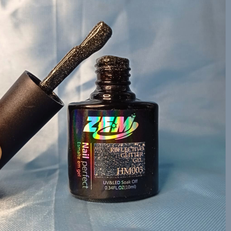 ESMALTE EM GEL REFLETIVO GLITTER ZEM 10 ML