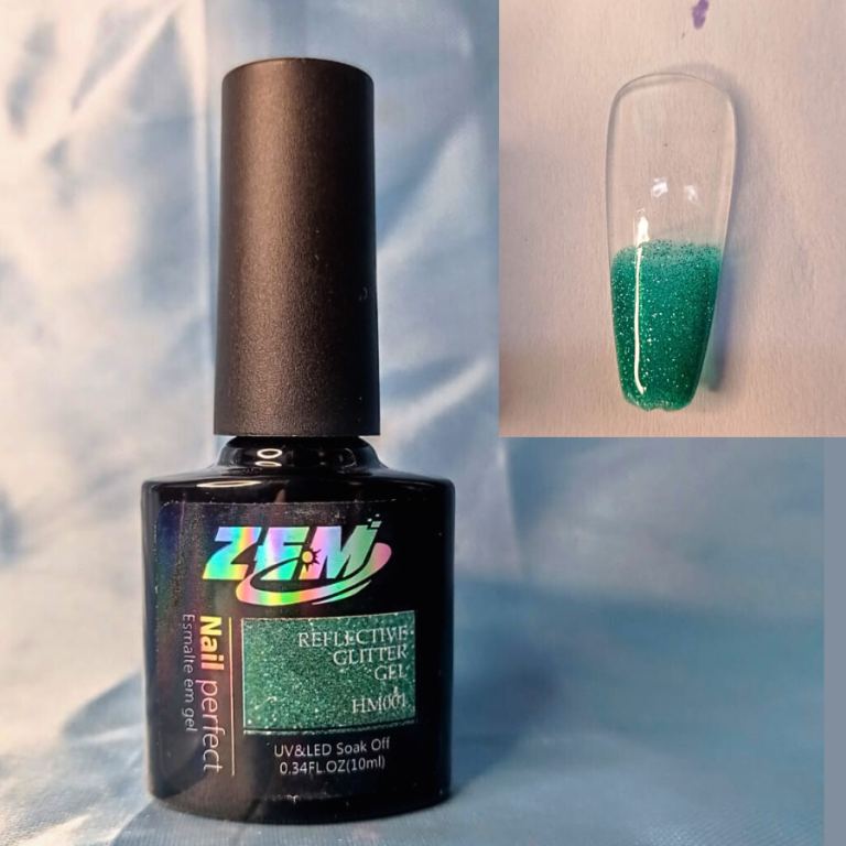 ESMALTE EM GEL REFLETIVO GLITTER ZEM 10 ML