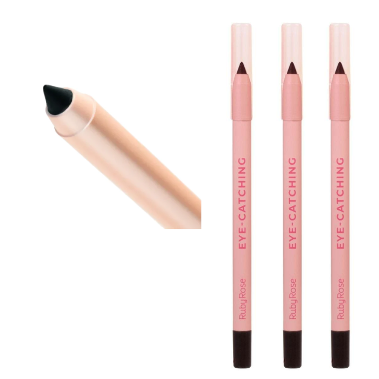 LÁPIS DE OLHO PRETO EYE CATCHING RUBY ROSE BOX COM 12UN