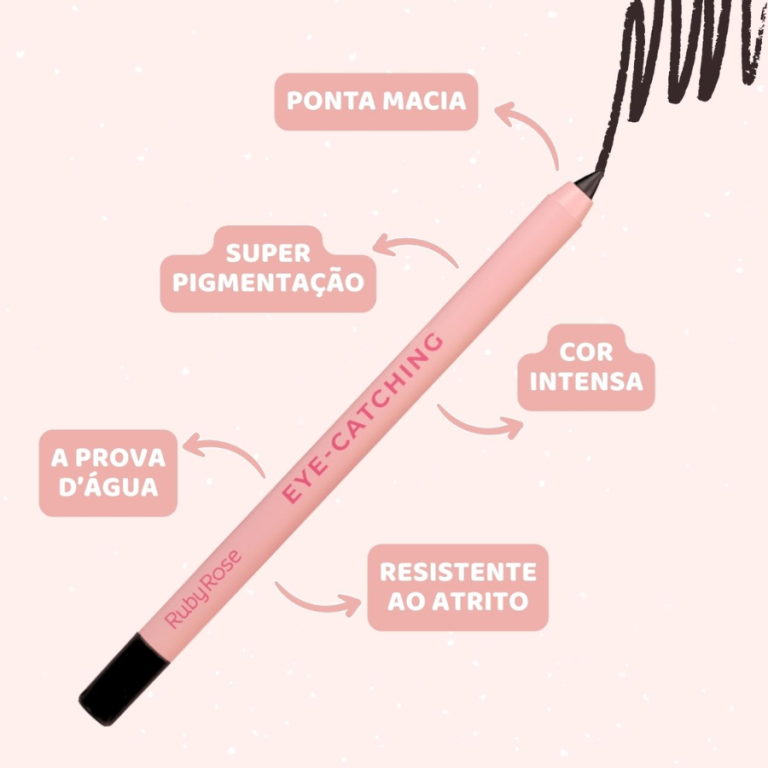 LÁPIS DE OLHO PRETO EYE CATCHING RUBY ROSE BOX COM 12UN